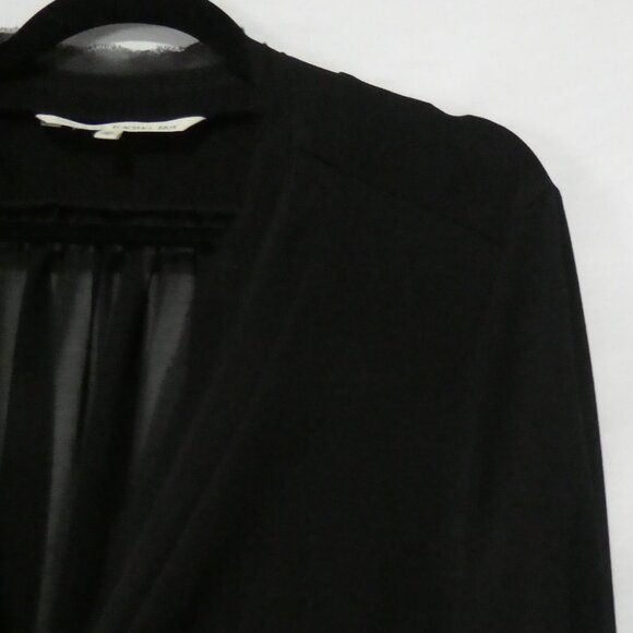 RACHEL - RACHEL ROY | size 2X | Elegant Black Sheer Button-Down Blouse - Picture 5 of 14